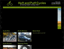 Tablet Screenshot of huffandpuffcycles.co.uk